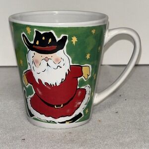 Cowboy Santa Mug Emerald Christmas